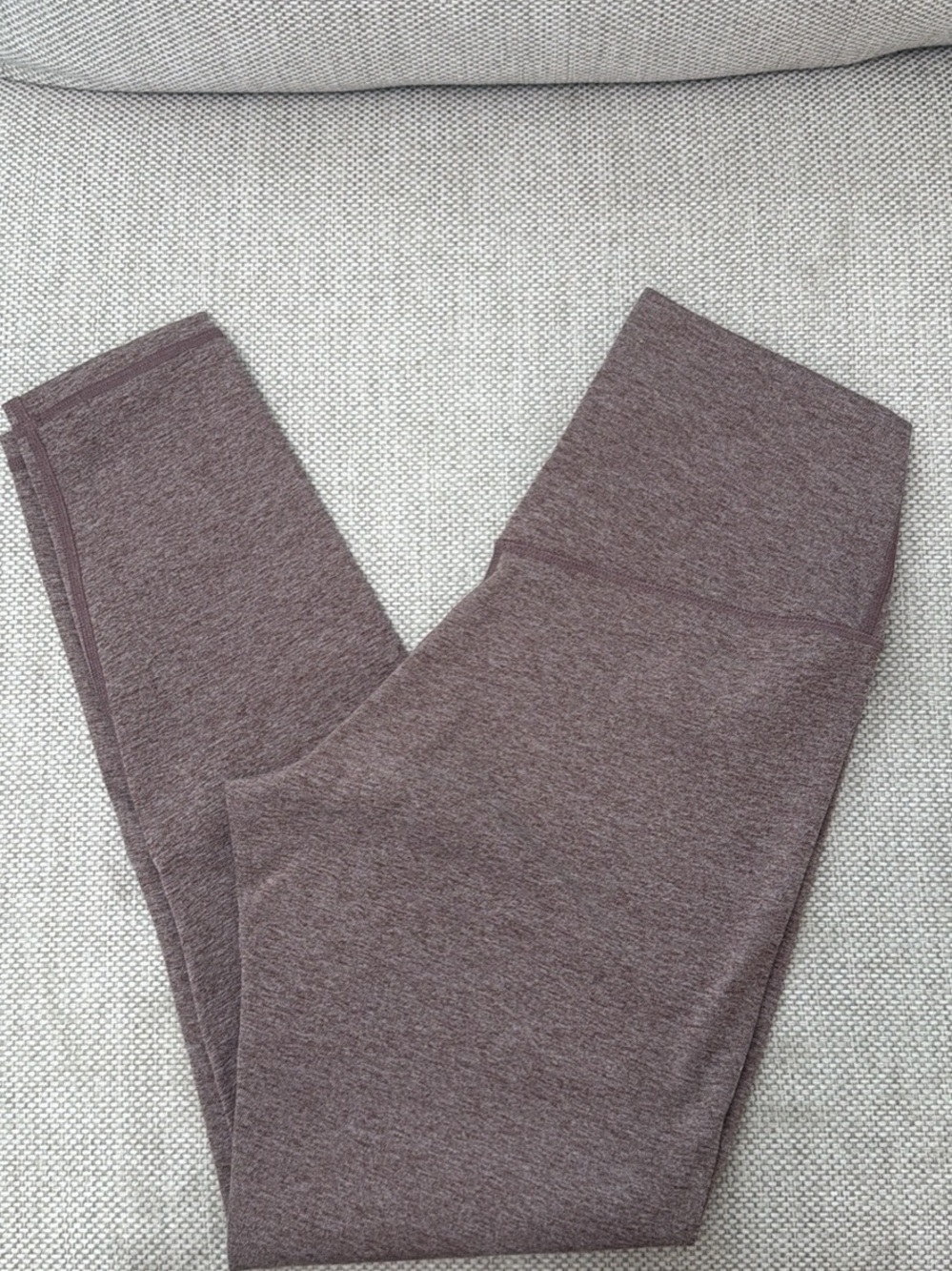 High-Waist Seamless Leggings in Heather Mauve